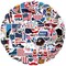 50Pcs 4th of July Stickers, Independence Day Water Bottle Sticker Red White Blue